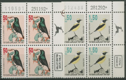 Israel 1993 Tiere Vögel Singvögel 1257/58 Plattenblock Postfrisch (C61913) - Ungebraucht (ohne Tabs)