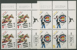 Israel 1997 Sport Reiten Bogenschießen 1414/15 Plattenblock Postfrisch (C61973) - Unused Stamps (without Tabs)