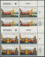 Israel 1995 Feuerwehr Rettungsdienst 1352/53 Plattenblock Postfrisch (C61953) - Nuevos (sin Tab)