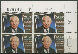 Israel 1998 Staatspräsident Chaim Herzog 1458 Plattenblock Postfrisch (C62028) - Ongebruikt (zonder Tabs)