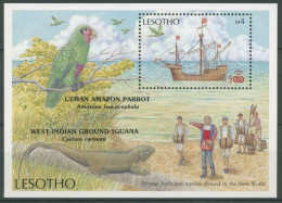 Lesotho 1987 500 J. Entdeckung Amerikas Segelschiff Block 46 Postfrisch (C26678) - Lesotho (1966-...)