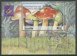 Lesotho 2001 BELGICA Pilze Des Südlichen Afrika Block 178 Postfrisch (C62527) - Lesotho (1966-...)