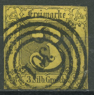 Thurn Und Taxis 1852/58 3 Silbergroschen 6 A Gestempelt, Vollrandig Kl. Fehler - Sonstige & Ohne Zuordnung