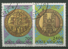 Vatikan 1987 Christianisierung Lettlands Kirche Siegel 911/12 Gestempelt - Used Stamps