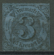 Thurn Und Taxis 1852/58 3 Kreuzer 8 Gestempelt, Vollrandig, Dünn - Sonstige & Ohne Zuordnung