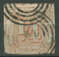 Thurn Und Taxis 1859/61 1/4 Silbergroschen 13 Gestempelt, Fehler - Otros & Sin Clasificación