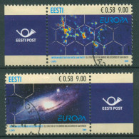 Estland 2009 Europa CEPT Astronomie 637/38 Gestempelt - Estland