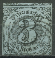 Thurn Und Taxis 1853 3 Kreuzer 12 A Gestempelt, Fast Vollrandig - Altri & Non Classificati