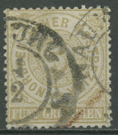 Norddeutscher Postbezirk NDP 1869 5 Groschen 18 Gestempelt, Kl. Fehler - Usati