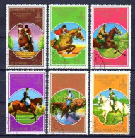 Chevaux Corée Du Nord 1980 (7) Yvert N° 1446 A à 1446 F Oblitérés Used - Pferde