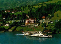 13359968 Kastanienbaum Hotel Vierwaldstaettersee Fahrgastschiff Fliegeraufnahme  - Autres & Non Classés