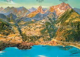 13355424 Montreux VD La Riviera Vaudoise Alpes Lac Leman Aus Der Vogelperspektiv - Altri & Non Classificati