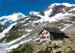 13355038 Pontresina Bovalhuette Berghaus Mit Piz Bernina Und Piz Morteratsch Ber - Altri & Non Classificati