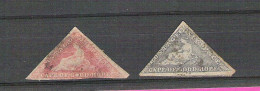 Cap De Bonne Espérance Cape Of Good Hope Série Triangle Yvert 3 & 5 Oblitéré Used 1p. 6p. - Capo Di Buona Speranza (1853-1904)