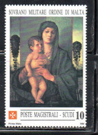 SMOM SOVRANO ORDINE MILITARE DI MALTA 1990 NATALE CHRISTMAS NOEL WEIHNACHTEN 10s MNH - Sovrano Militare Ordine Di Malta