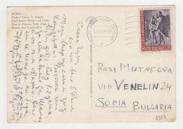 ITALY 1960s Pc W/Mi#1274 (25L) Stamp Sent ROMA To Bulgaria, View Postcard ROMA Ponte E Castel S. Angelo (1980) - 1961-70: Poststempel