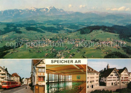 13341581 Speicher AR Panorama Appenzellerland Alpen Fliegeraufnahme Strassenbahn - Autres & Non Classés