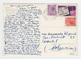 ITALY 1960s Pc With Topic Stamps Sent MILANO To Bulgaria, View Postcard MILANO Abbazia Di Chiaravalle (1982) - 1961-70: Storia Postale