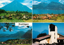 13339762 Krattigen Panorama Thunersee Alpen Kirche Krattigen - Other & Unclassified