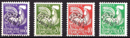 Préos  119 / 122 - Série Coq NF Complète 4 Valeurs - Neufs N** - TB - 1964-1988