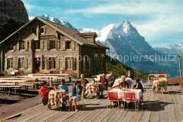 13329424 Grindelwald Hotel Grosse Scheidegg Terrasse Mit Moench Und Eiger Grinde - Other & Unclassified