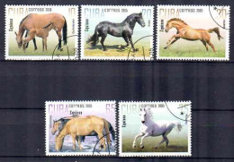 Cuba 2005 Chevaux (9) Yvert N° 4291 à 4295 Oblitérés Used - Used Stamps