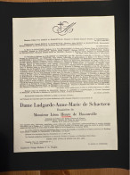 Dame Ludgarde De Schaetzen Douairiere De Leon Henry De Hassonville *1884 Tongres +11951 Tongeren De La Vallee Poussin Pe - Overlijden