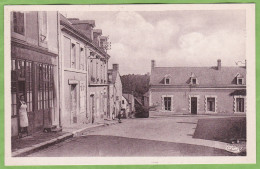 Belle CPA PRUILLE L'EGUILLE La Petite Place Animé Café De L'Union 72 Sarthe - Autres & Non Classés