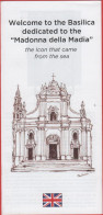 ITALIA - MATERA - Basilica Della Madonna Della Madia - Volantino Pieghevole Informativo In Inglese - Werbung