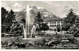 13317770 Glarus GL Hotel Glarnerhof Mit Volksgarten Fontaene Alpen Glarus GL - Sonstige & Ohne Zuordnung