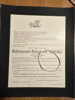 Edmond-Edgard Isaac Docteur En Medicine Homeo *1862+1931 Quaregnon Rivage Wasmes Epoux Delacroix Rosoux Sohier Malengrau - Obituary Notices