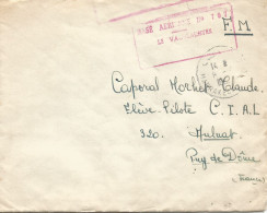 MAROC ANNEE 1958 LETTRE FM DE MARRAKEH 8 4 1958 POUR MULAT GRIFFE ROUGE BASE AERIENNE N°707 TB - Cartas & Documentos