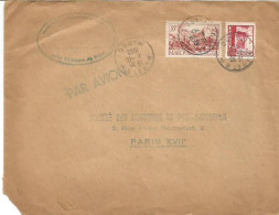 MAROC ANNEE 1952 LOT DE 4 LETTRES PAR AVION DE RABAT POUR SOCIETE DES FONDERIES DE PONT A MOUSSON PARIS - Storia Postale