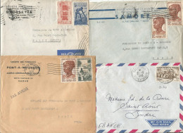 A.O.F. 1950/1954 LOT DE 12 LETTRES EN MAJORITE  PAR AVION TB  - Briefe U. Dokumente