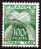 Taxe  89 - 100F Vert - Oblitéré - TB - 1859-1959 Usados