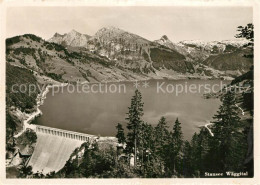 13314761 Waegitalersee Stausee Sperrmauer Gasthaus Stausee Innertal Alpenpanoram - Sonstige & Ohne Zuordnung