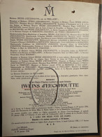 Messire Henri Iweins D’Eeckhoutte *1864 Ypres +1936 St Kruis Brugge Messines Conseiller Provincial Confrérie Saint-Sang - Obituary Notices