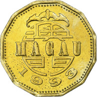 Macao, 20 Avos, 1993, British Royal Mint, Laiton, SPL, KM:71 - Macau