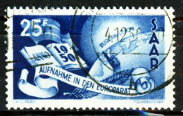 SAARLAND 1950 Nr 297 Zentrisch Gestempelt X202C9A - Usados