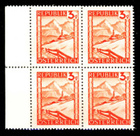 ÖSTERREICH 1947 Nr 838 Postfrisch VIERERBLOCK X36BB92 - Nuevos