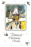 *CPM Double - Carte De Voeux - Le Village En Parure D'hiver - Peinture De Maryse Tovae - New Year