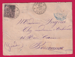 DAKAR SENEGAL 1890 ALPHEE DUBOIS POUR BORDEAUX LETTRE - Covers & Documents