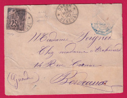 DAKAR SENEGAL 1890 ALPHEE DUBOIS POUR BORDEAUX LETTRE - Brieven En Documenten