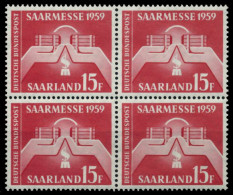 SAAR OPD 1959 Nr 447 Postfrisch VIERERBLOCK X976CD6 - Neufs