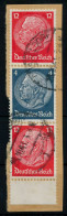 D-REICH ZUSAMMENDRUCK Nr S166 Gestempelt 3ER STR Briefstück X7A6346 - Se-Tenant