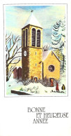 *CPM Double - Carte De Voeux - La Petite église -  Peinture De Madeleine Jars - New Year