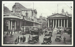 LONDON - Bank Of ENGLAND & ROYAL EXCHANGE - Cars, Buses - Old Postcard (see Sales Conditions)10193 - Other & Unclassified