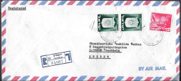 Jerusalem Registered Cover Mailed To Sweden 1975 - Storia Postale