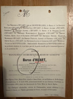 Edouard Baron D’Huart Ministre D’Etat Congrès National Sénateur Gouverneur Namur *1800 Château Bofferdange +1884 Sovet C - Obituary Notices