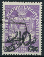 LIECHTENSTEIN 1920 Nr 14 Gestempelt X28E062 - Gebruikt